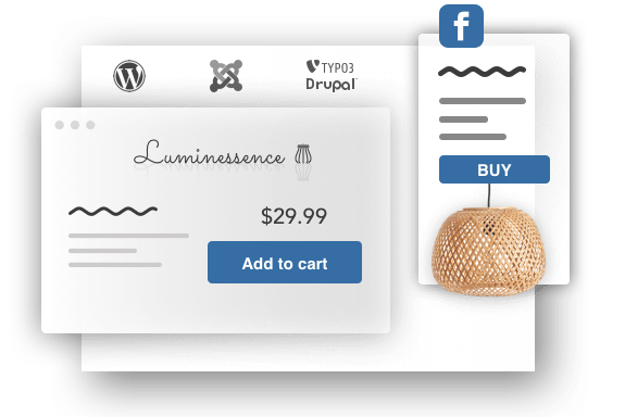 Graphical display of how to add a product to your online store