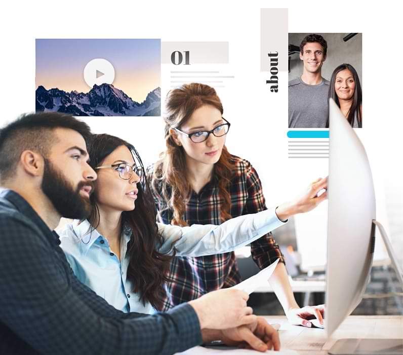 Centralhost Design Team working on a customer website